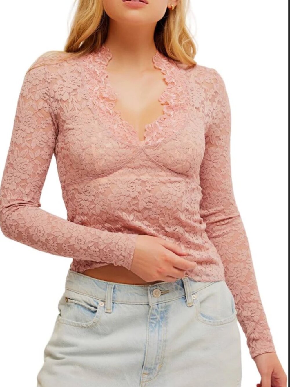 Free People Lace Long Sleeve